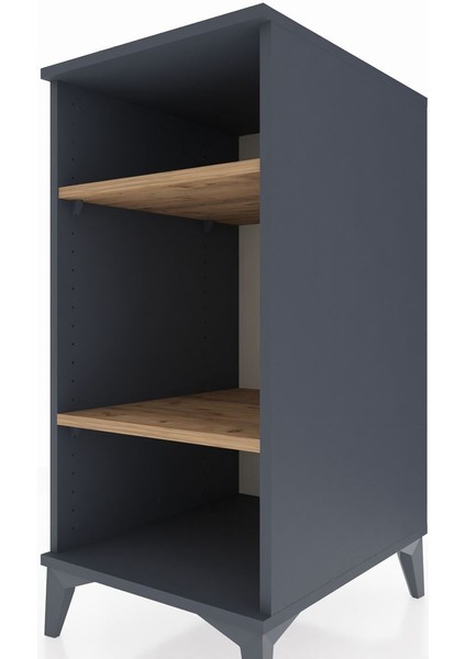 Kronos Komodin 2 Raflı 44X59X96 Antrasit-Çam indirimleri