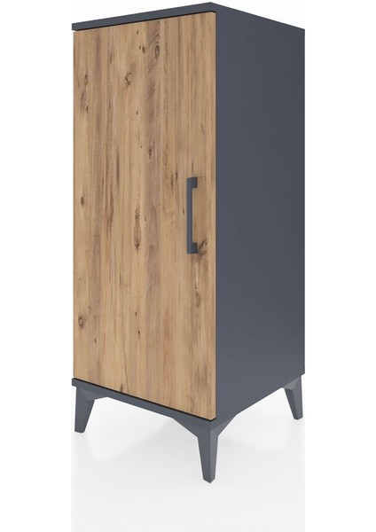 Hyperion Komodin 2 Raflı Tek Kapaklı 44X44X106 Antrasit-Çam modelleri