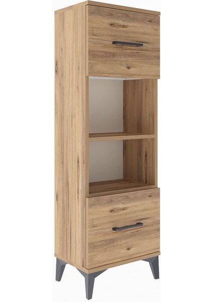 Arges Dolap 2 Raflı 2 Çekmeceli 44X30X134 Çam-Çam fiyatları