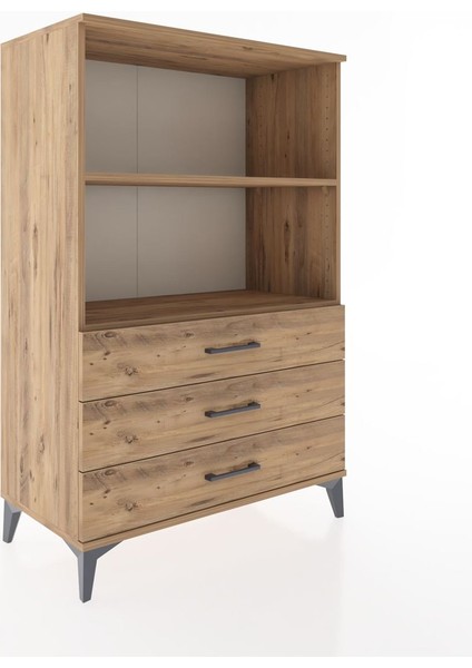 Hyperion Dolap 2 Raflı 3 Çekmeceli 88X44X134 Çam-Çam fiyatları