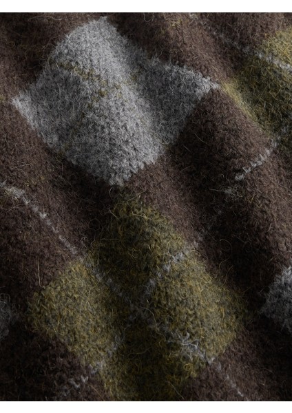 Erkek Yeşil Brushed V Yaka Kazak modelleri