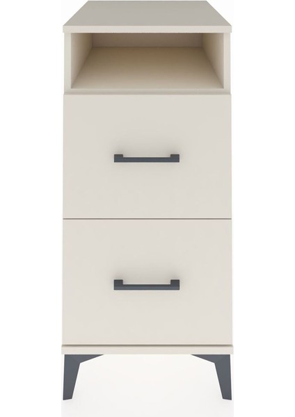 Kronos Komodin Tek Raflı 2 Çekmeceli 44X59X96 Aytaşı-Aytaşı