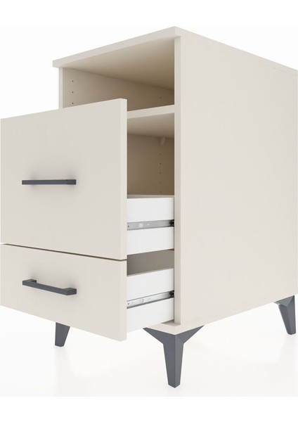 Kronos Komodin Tek Raflı 2 Çekmeceli 44X59X80 Aytaşı-Aytaşı indirimleri