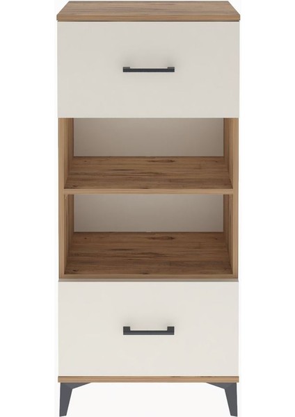Arges Dolap 2 Raflı 2 Çekmeceli 60X30X134 Çam-Aytaşı