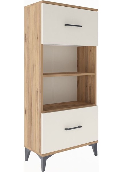 Arges Dolap 2 Raflı 2 Çekmeceli 60X30X134 Çam-Aytaşı fiyatları