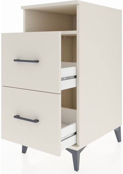 Kronos Komodin Tek Raflı 2 Çekmeceli 44X59X96 Aytaşı-Aytaşı fırsatları