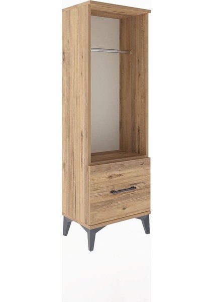 Arges Dolap Tek Raflı Tek Çekmeceli Tek Askılı 44X30X134 Çam-Çam fiyatları