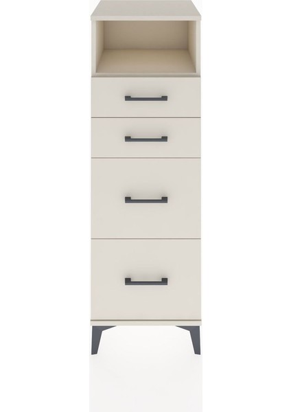 Hyperion Dolap Tek Raflı 4 Çekmeceli 44X44X134 Aytaşı-Aytaşı