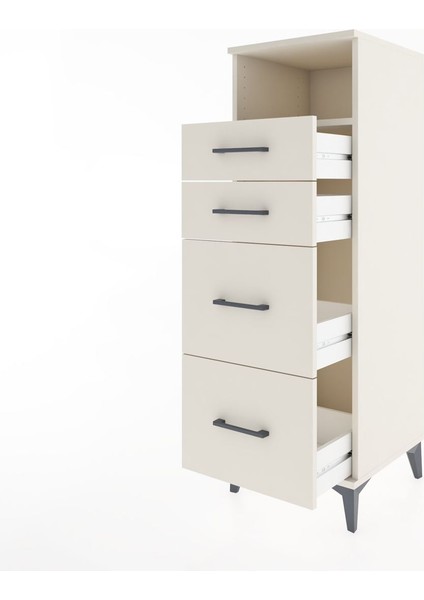 Hyperion Dolap Tek Raflı 4 Çekmeceli 44X44X134 Aytaşı-Aytaşı fırsatları