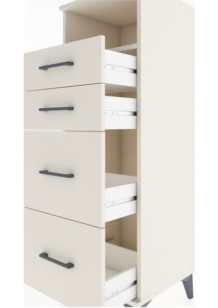 Hyperion Dolap Tek Raflı 4 Çekmeceli 44X44X134 Aytaşı-Aytaşı indirimleri
