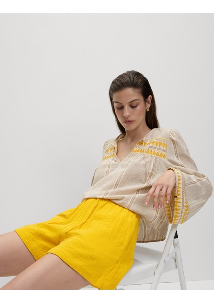 Saf Pamuklu Plaj Şortu fiyatları