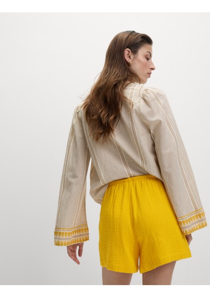 Saf Pamuklu Plaj Şortu modelleri