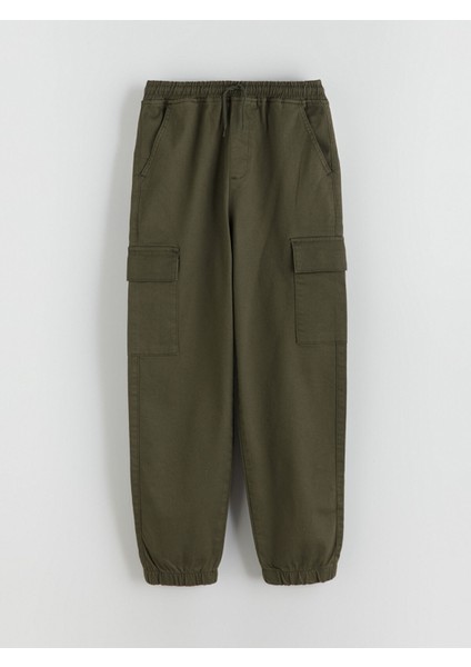 Yeni Sezon Beli Lastikli Erkek Çocuk Kargo Jogger Pantolon
