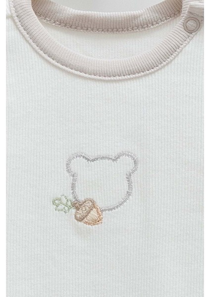 Hello Forest Ikili Uzun Kol Çıtçıtlı Body - Caramell - BE1955 - Gri - 6 - 9 Ay - BE1955-GRI-6 - 9 Ay Gri fiyatları