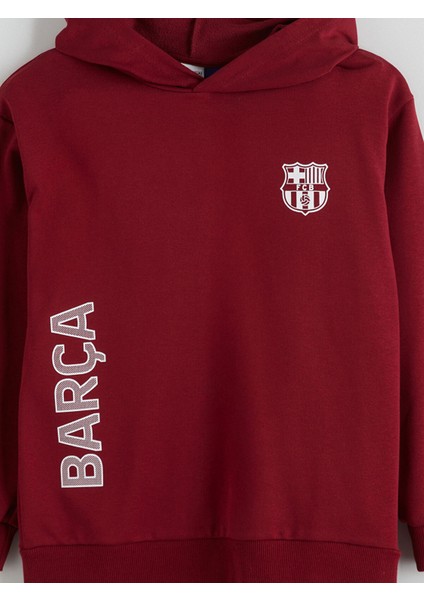 Yeni Sezon Kapüşonlu Barcelona Baskılı Erkek Çocuk Sweatshirt fiyatları