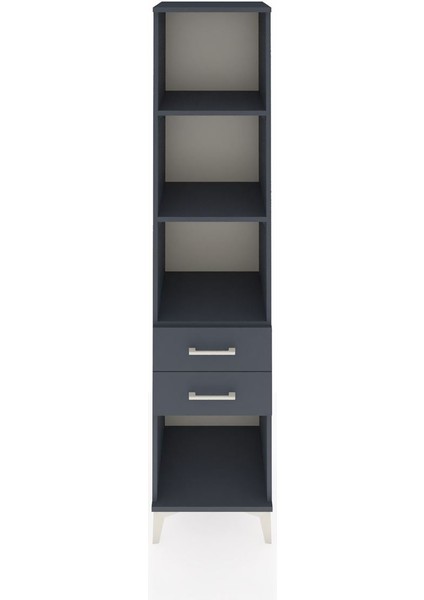 Hyperion Dolap 3 Raflı 2 Çekmeceli 44X44X195 Antrasit-Antrasit