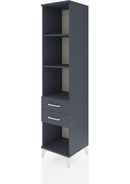 Hyperion Dolap 3 Raflı 2 Çekmeceli 44X44X195 Antrasit-Antrasit modelleri