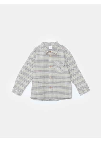 Yeni Sezon Uzun Kollu Çizgili Erkek Bebek Gömlek