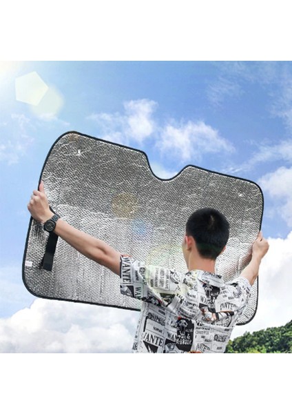 Ally 5 Katmanlı Alüminyum Katlanabilir Araç Ön Cam Güneşliği -140X70 Isı YALITIMLI-(1903) indirimleri