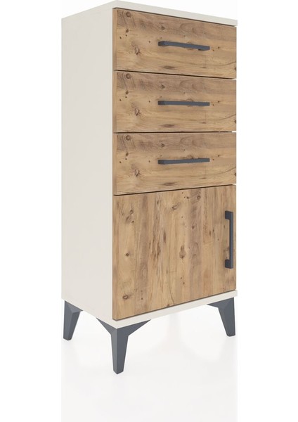 Arges Komodin 3 Çekmeceli Tek Kapaklı 44X30X96 Aytaşı-Çam fiyatları