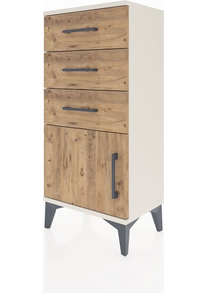 Arges Komodin 3 Çekmeceli Tek Kapaklı 44X30X96 Aytaşı-Çam modelleri