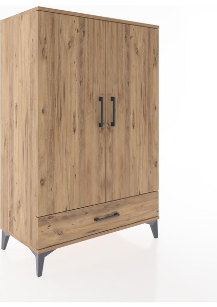 Hyperion Dolap 3 Raflı Tek Çekmeceli 2 Kapaklı 88X44X134 Çam-Çam fiyatları