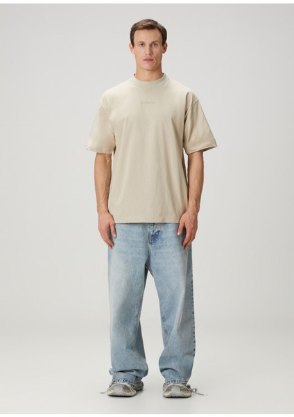 Bej Logo Nakışlı T-Shirt fiyatları