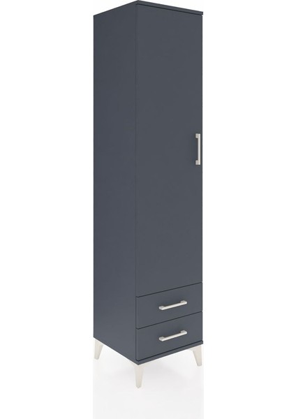 Hyperion Dolap 3 Raflı 2 Çekmeceli Tek Askılı 44X44X195 Antrasit-Antrasit fiyatları