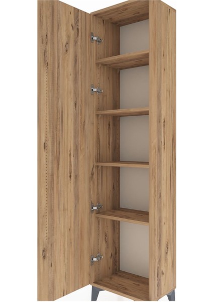 Arges Dolap 4 Raflı Tek Kapaklı 44X30X182 Çam-Çam indirimleri