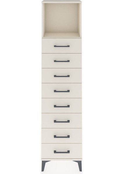 Arges Dolap Tek Raflı 8 Çekmeceli 44X30X182 Aytaşı-Aytaşı