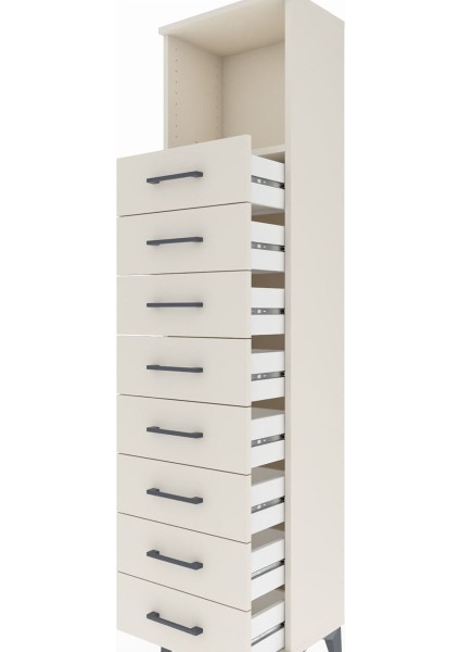 Arges Dolap Tek Raflı 8 Çekmeceli 44X30X182 Aytaşı-Aytaşı indirimleri