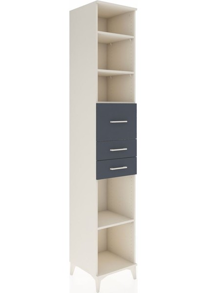 Hyperion Dolap 4 Raflı 3 Çekmeceli 44X44X243 Aytaşı-Antrasit fiyatları