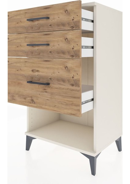 Hyperion Komodin 3 Çekmeceli 60X44X106 Aytaşı-Çam fırsatları