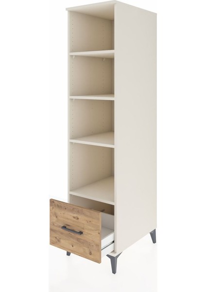 Kronos Dolap 4 Raflı Tek Çekmeceli 44X59X182 Aytaşı-Çam fırsatları