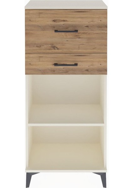 Arges Dolap Tek Raflı 2 Çekmeceli 60X30X134 Aytaşı-Çam