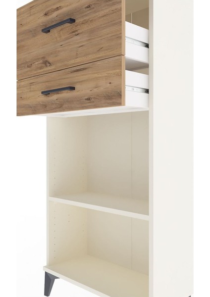 Arges Dolap Tek Raflı 2 Çekmeceli 60X30X134 Aytaşı-Çam indirimleri