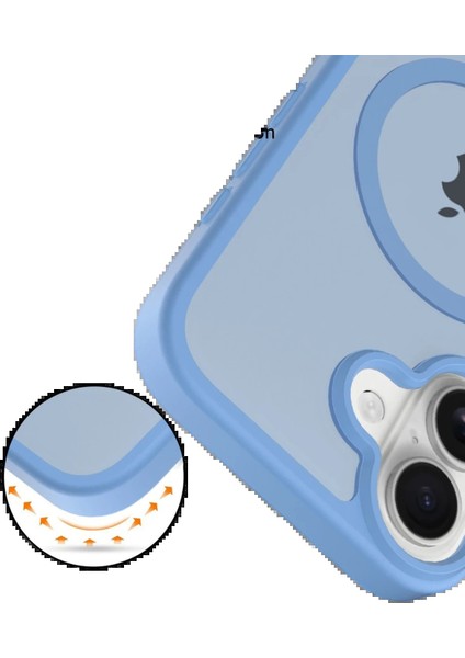 CPT16 Apple iPhone 17 Jota Magsafe Kapak - Açık Mavi modelleri