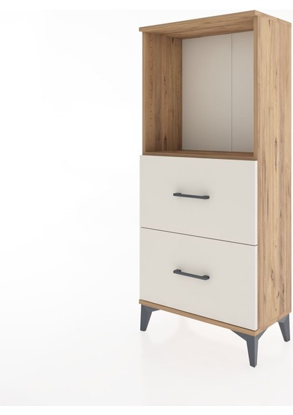 Hyperion Dolap Tek Raflı 2 Çekmeceli 60X44X134 Çam-Aytaşı modelleri