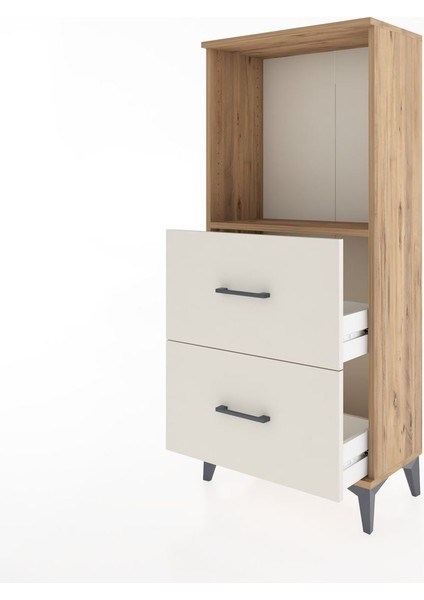 Hyperion Dolap Tek Raflı 2 Çekmeceli 60X44X134 Çam-Aytaşı fırsatları