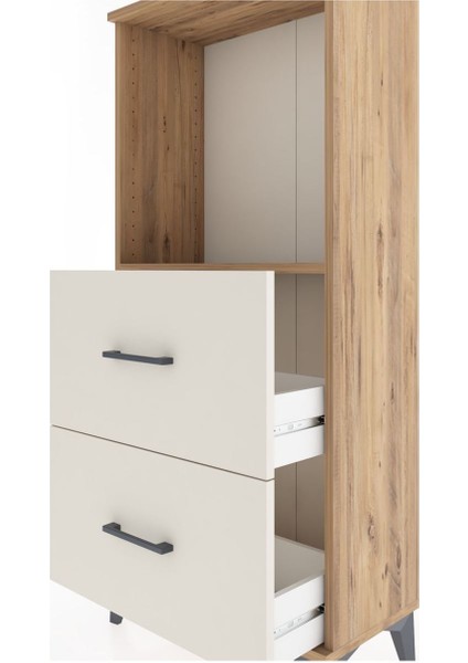Hyperion Dolap Tek Raflı 2 Çekmeceli 60X44X134 Çam-Aytaşı indirimleri