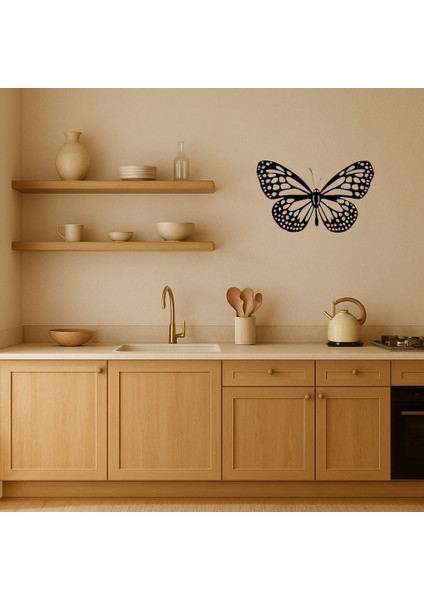 Mdf Siyah Kelebek Motifli Duvar Tablosu - MKR021689-7005 fiyatları