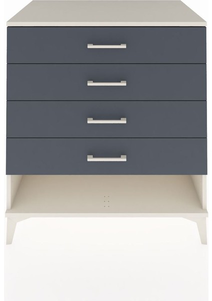 Kronos Şifonyer 4 Çekmeceli 88X59X96 Aytaşı-Antrasit