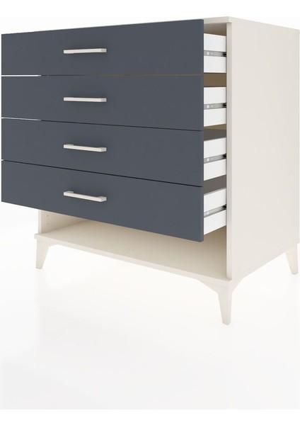 Kronos Şifonyer 4 Çekmeceli 88X59X96 Aytaşı-Antrasit fırsatları