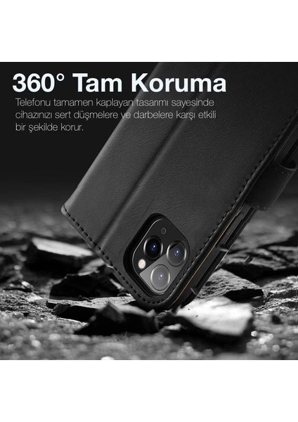 Dux Ducis iPhone 11 Pro 5.8inç Kılıf Mıknatıslı Cüzdanlı Deri Kılıf Hivo SERIES-(1903)