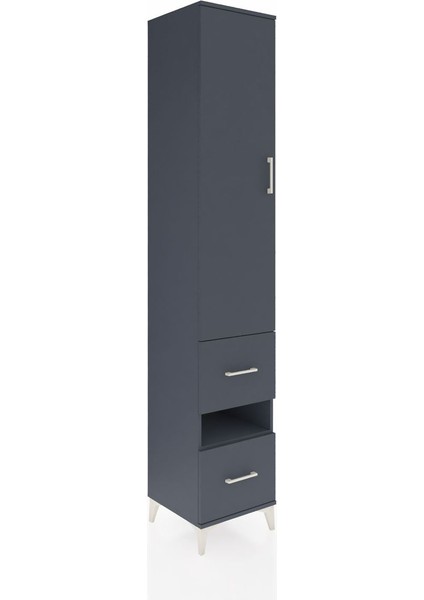 Hyperion Dolap 3 Raflı 2 Çekmeceli Tek Askılı 44X44X243 Antrasit-Antrasit fiyatları