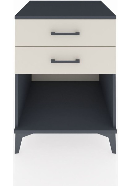 Kronos Komodin 2 Çekmeceli 60X59X80 Antrasit-Aytaşı