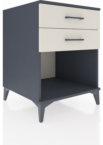 Kronos Komodin 2 Çekmeceli 60X59X80 Antrasit-Aytaşı fiyatları