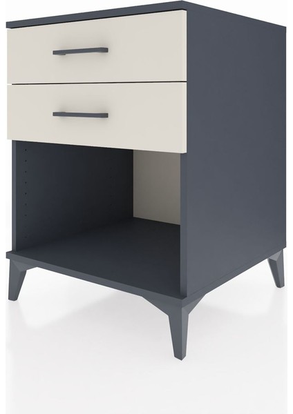 Kronos Komodin 2 Çekmeceli 60X59X80 Antrasit-Aytaşı modelleri