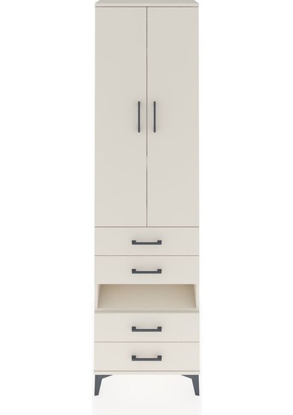 Arges Dolap 4 Raflı 4 Çekmeceli 2 Kapaklı 60X30X221 Aytaşı-Aytaşı