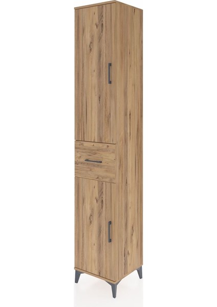 Hyperion Dolap 6 Raflı Tek Çekmeceli 2 Kapaklı 44X44X243 Çam-Çam modelleri